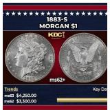 1883-s Morgan Dollar $1 ms62+ USCG