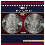 1881-s Morgan Dollar $1 Grades ms64