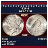 1926-s Peace Dollar $1 ms65+ SEGS