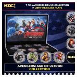 7  Coin Marvel AVENGERS Age Of Ultron .999 Fine Si