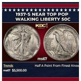 1937-s Walking Liberty Half Dollar Near Top Pop 50
