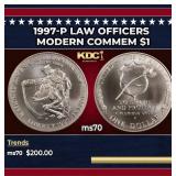 1997-p Law Officers Modern Commem Dollar $1 ms70 S