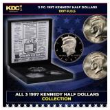 Complete 3 PC. 1997 Kennedy Half Dollar 50c set In