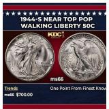1944-s Walking Liberty Half Dollar Near Top Pop 50