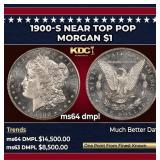 1900-s Morgan Dollar Near Top Pop $1 ms64 dmpl SEG