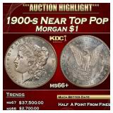1900-s Morgan Dollar Near Top Pop $1 ms66+ SEGS