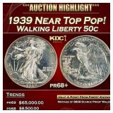 1939 Proof Walking Liberty Half Dollar Near Top Po