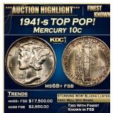 1941-s Mercury Dime TOP POP! 10c ms68+ fsb SEGS
