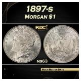 1897-s Morgan Dollar $1 Grades ms63