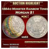 CACG 1884-o Morgan Dollar Monster Rainbow Toned  $