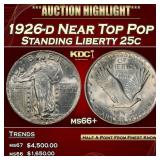 1926-d Standing Liberty Quarter Near Top Pop 25c m
