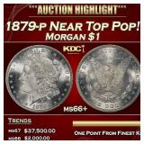 1879-p Morgan Dollar Near Top Pop! $1 ms66+ SEGS