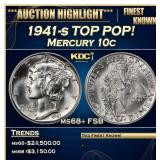 1941-s Mercury Dime TOP POP! 10c ms68+ FSB SEGS