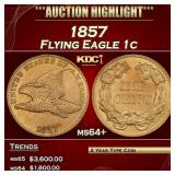 1857 Flying Eagle Cent 1c ms64+ SEGS