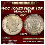 1884-cc Morgan Dollar Toned Near Top Pop $1 ms67+