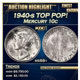 1940-s Mercury Dime TOP POP! 10c ms68+ SEGS