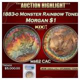 PCGS 1883-o Morgan Dollar Monster Rainbow Toned $1