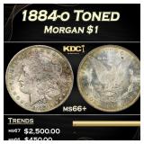 1884-o Morgan Dollar Toned $1 ms66+ SEGS