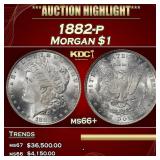 1882-p Morgan Dollar $1 ms66+ SEGS