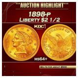 1898-p Gold Liberty Quarter Eagle $2 1/2 ms64+ SEG