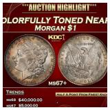 1900-p Morgan Dollar Colorfully Toned Near Top Pop