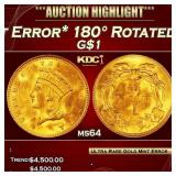PCGS 1861 *Mint Error* 180ï¿½ Rotated Dies Gold Doll