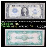1923 $1 large size Silver Certificate Grades f+ Si
