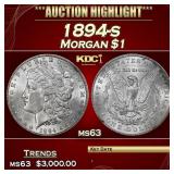 1894-s Morgan Dollar $1 ms63 USCG