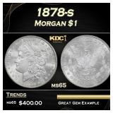 1878-s Morgan Dollar $1 Grades ms65
