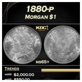 1880-p Morgan Dollar $1 ms65+ SEGS