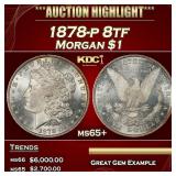 1878-p 8tf Morgan Dollar $1 ms65+ SEGS