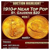 1910-p Gold St. Gaudens Double Eagle Near Top Pop