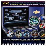 Limited Edition 8 Coin Star Trek Ships Silver Plat