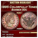 1895 Proof Barber Half Dollars Colorfully Toned 50