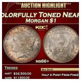 1901-s Morgan Dollar Colorfully Toned Near Top Pop