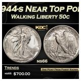 1944-s Walking Liberty Half Dollar Near Top Pop 50