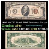 1934A $10 FRN Hawaii WWII Emergency Currency Grade