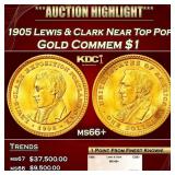1905 Lewis & Clark Gold Commem Dollar Near Top Pop