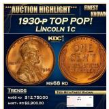 1930-d Lincoln Cent TOP POP! 1c ms67+ rd SEGS