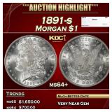 1891-s Morgan Dollar $1 ms64+ SEGS