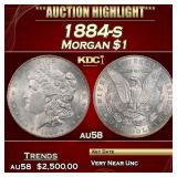 1884-s Morgan Dollar $1 au58 SEGS