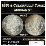 1881-s Morgan Dollar Colorfully Toned $1 ms66+ SEG