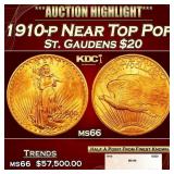 1910-p Gold St. Gaudens Double Eagle Near Top Pop