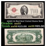 1928G $2 Red Seal United States Note Grades Select