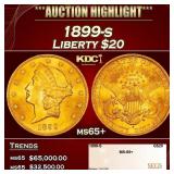 1899-s Gold Liberty Double Eagle $20 ms65+ SEGS