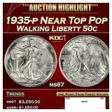 1935-p Walking Liberty Half Dollar Near Top Pop 50