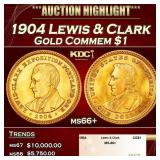 1904 Lewis & Clark Gold Commem Dollar 1 ms66+ SEGS