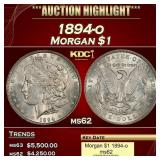 1894-o Morgan Dollar $1 ms62 USCG