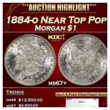1884-o Morgan Dollar Near Top Pop $1 ms67+ SEGS