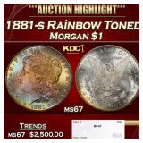 1881-s Morgan Dollar Rainbow Toned $1 ms67 SEGS